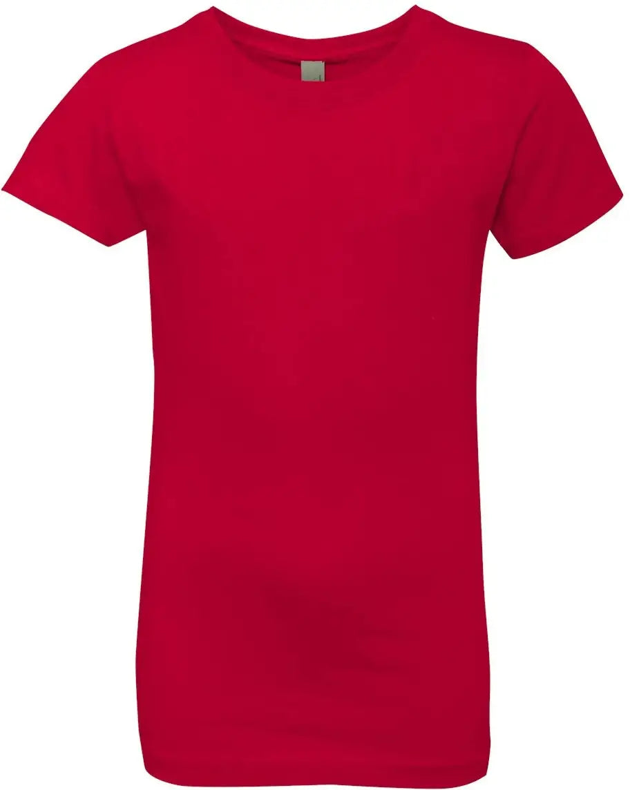 Next Level 3710 Girls’ Cotton Princess T-shirt - Red - Girls Xs