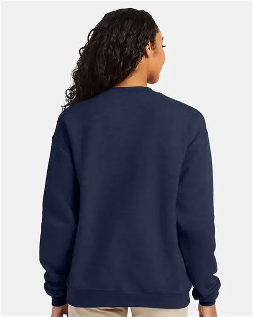 Hanes P160 Ecosmart® Crewneck Sweatshirt - Heather Navy