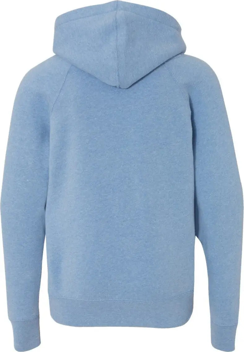 Independent Trading Co. Prm15ysb Youth Lightweight Special Blend Raglan Hooded Sweatshirt - Pacific - Blue / Xs