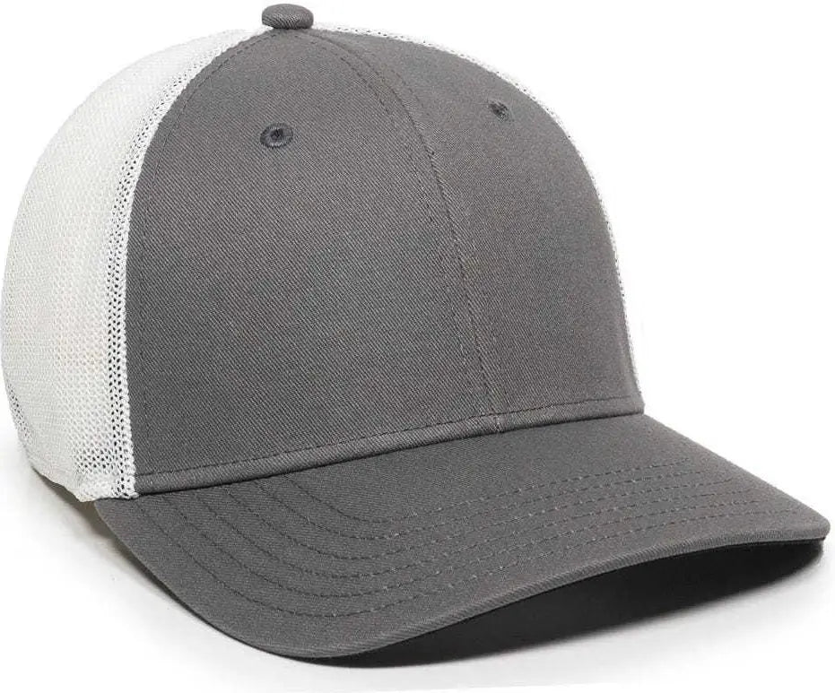 Oc Sports Rgr-360m Adjustable Mesh Back Cap - Grey White - Gray / 6 7/8’’ - 7 1/2’’