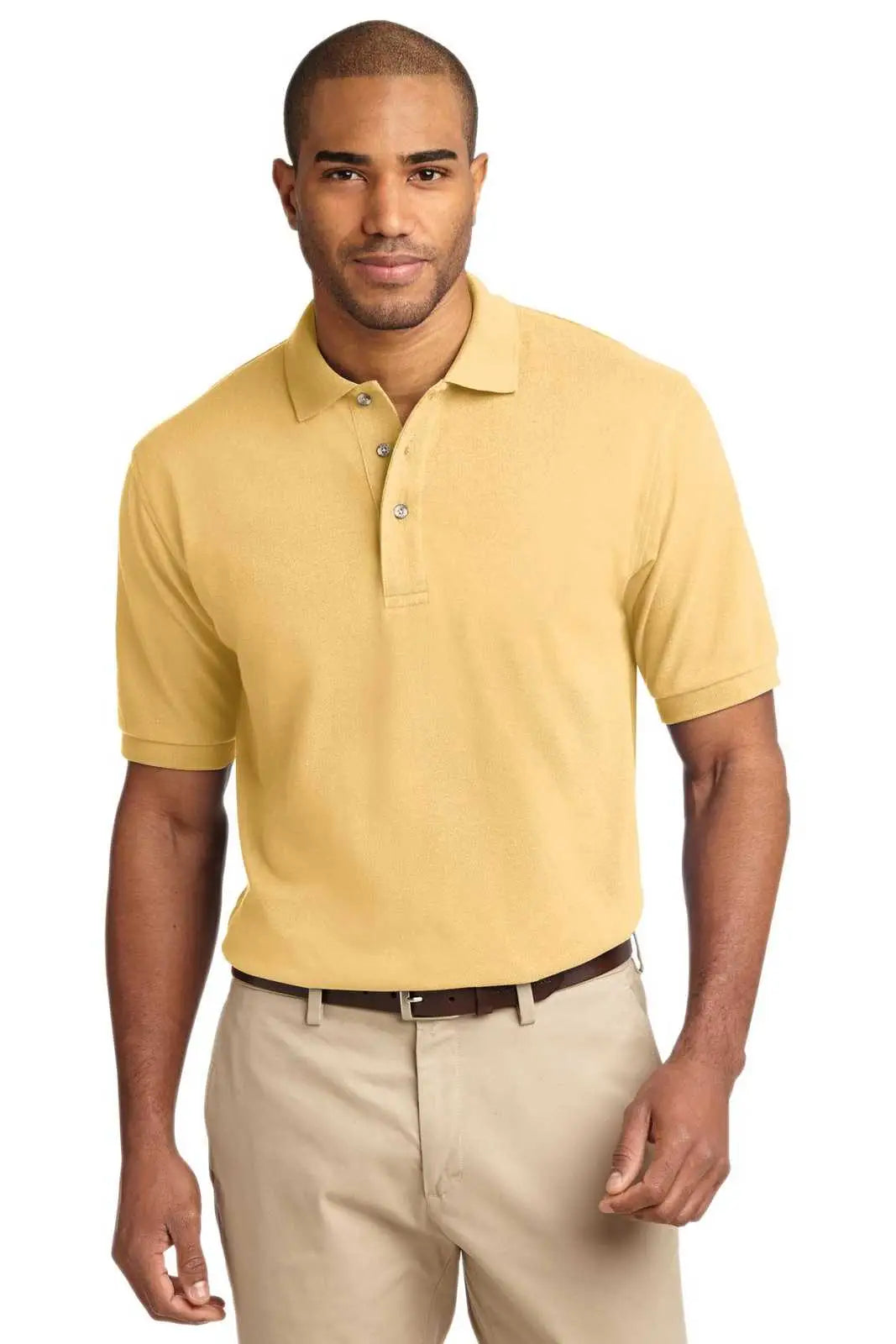 Port Authority K420 Heavyweight Cotton Pique Polo - Yellow