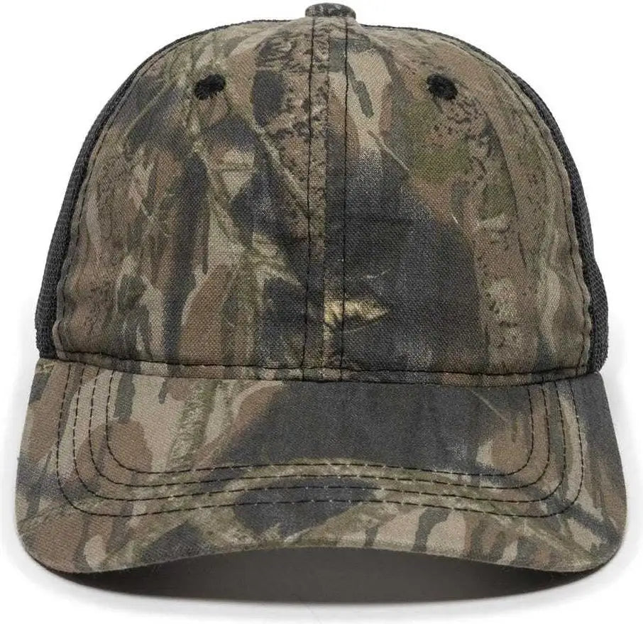 Oc Sports 430pc Adjustable Mesh Back Cap - Original Mossy Oak Break-up Black - 6 7/8’’ - 7 1/2’’