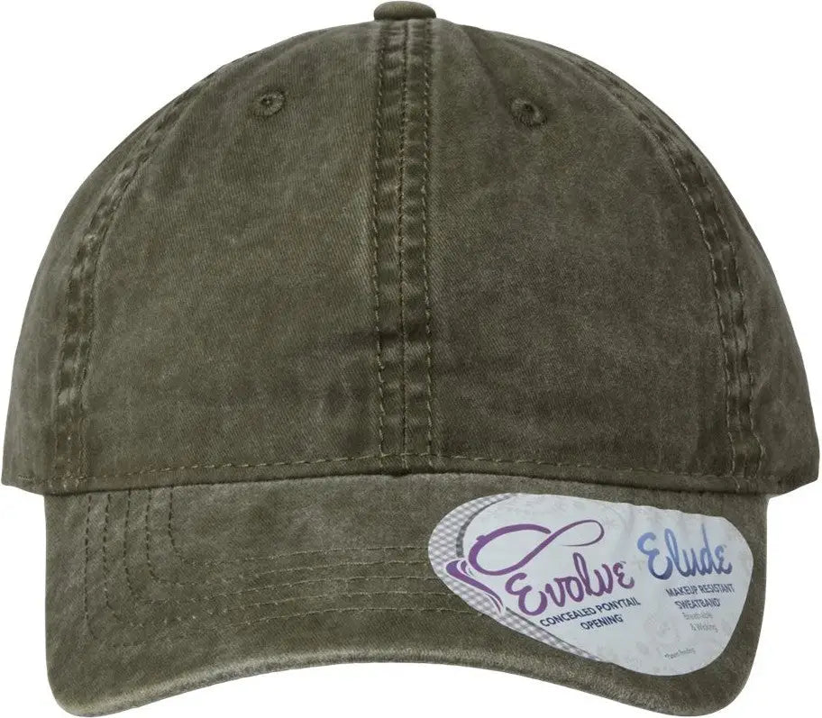 Infinity Her Cassie Women’s Pigment-dyed with Fashion Undervisor Cap - Olive Camo - one Size Fits Most