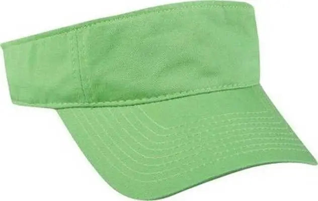 Oc Sports Pctv-100 Adjustable Cotton Visors - Lime Green - 6 3/8’’ - 7’’