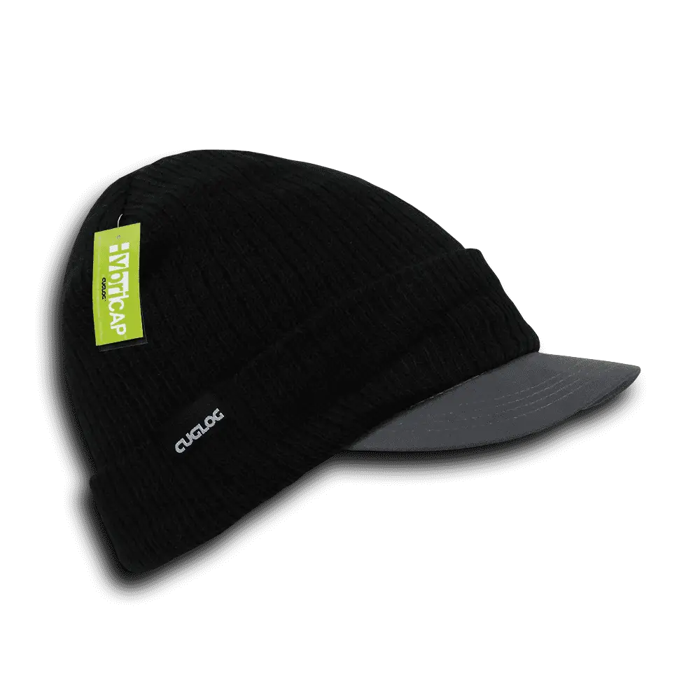 Cuglog C02 Hybri Beanie with Visor 2 - Black Gray - one Size Fits Most