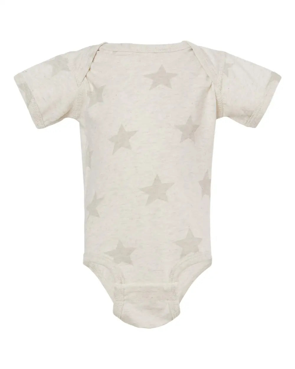 Code Five 4329 Infant Star Print Bodysuit - Natural Heather - Gray / Nb