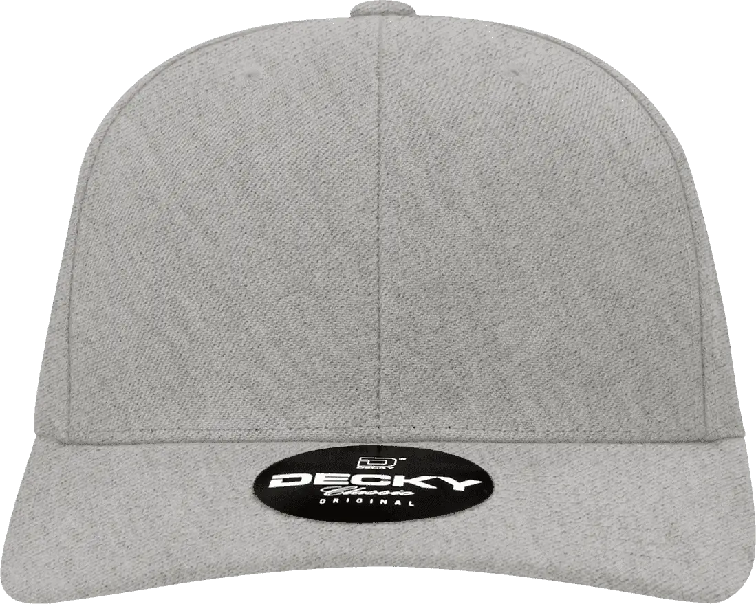 Decky 1015 Curved Bill Baseball Cap - Heather Gray - one Size Fits Most