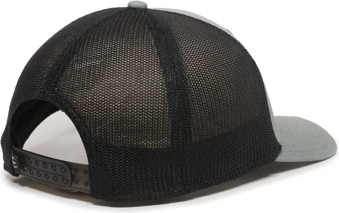 Oc Sports Rgr-360m Adjustable Mesh Back Cap - Sage Black - Gray / 6 7/8’’ - 7 1/2’’