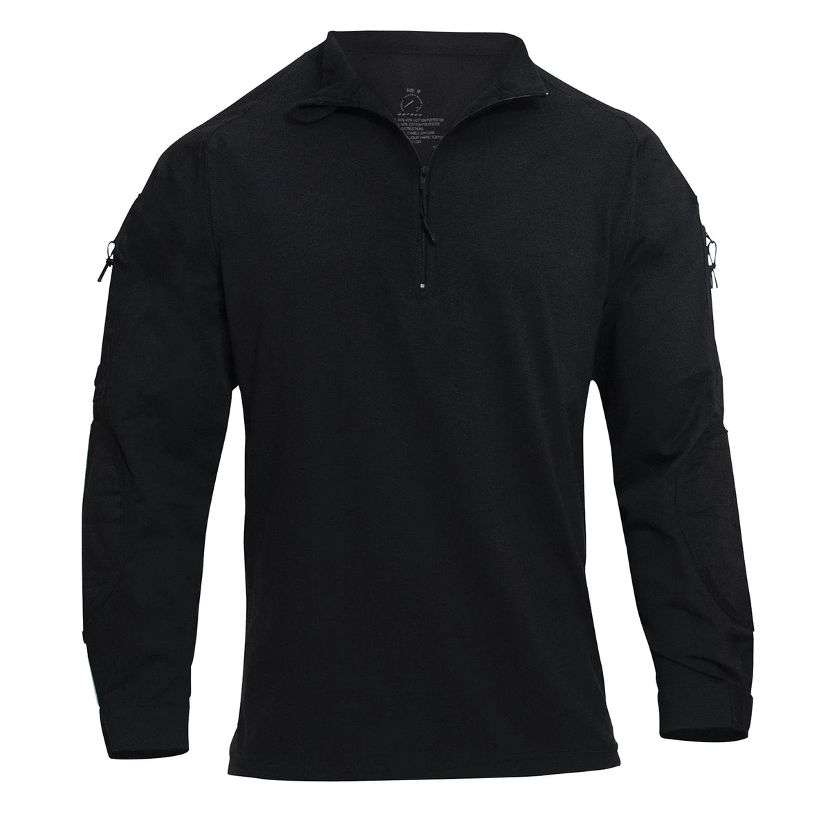 1/4 Zip Tactical Airsoft Combat Shirt - Black / s