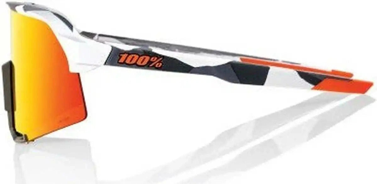 100% 60005-00001 S3 Sunglasses Soft Tact Grey Camo Hiper Red Lens - Gray / Adult