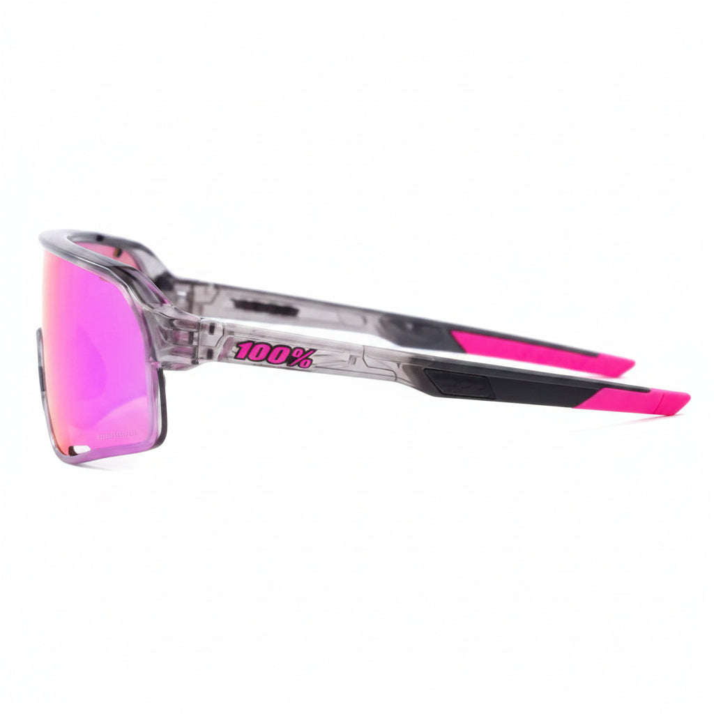 100% 60005-00017 S3 Sunglasses Tokyo Night with Purple Mirror Lens - Grey / Adult