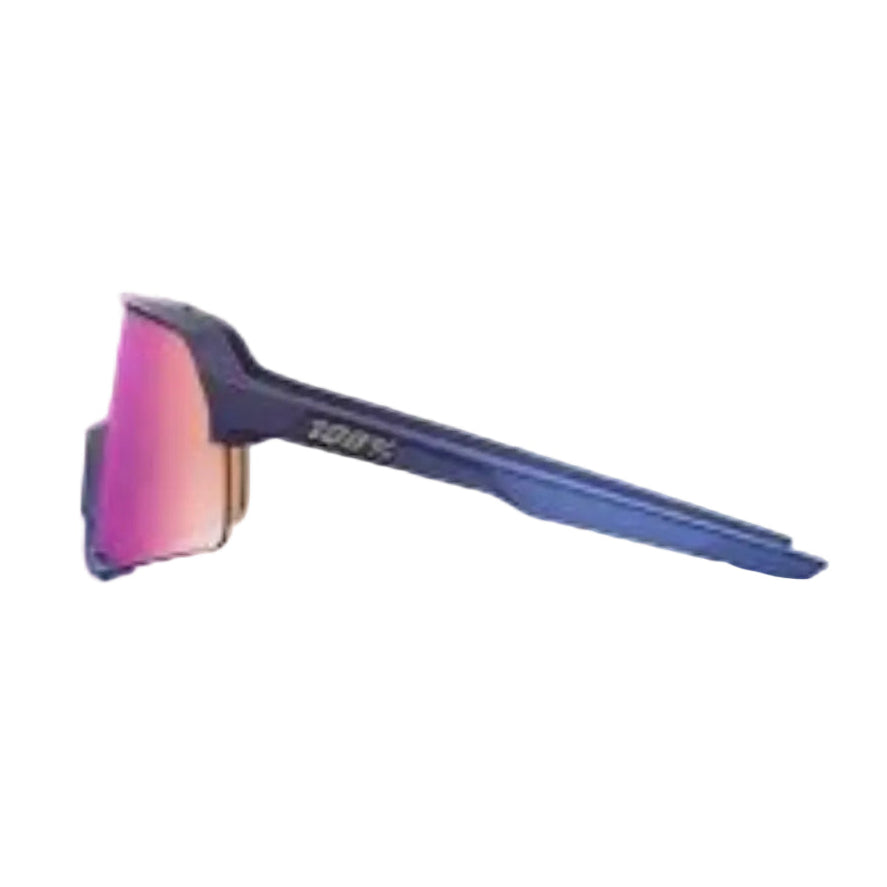 100% 60005-00044 S3 Sunglasses Satin Storm Metallic with Purple Mirror Lens - Blue / Adult