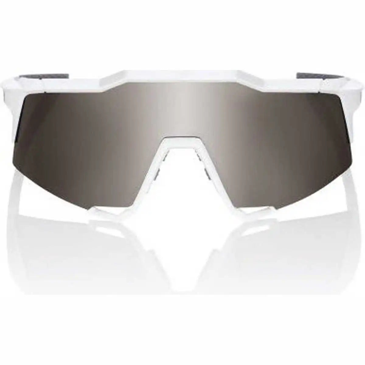 100% 60007-00006 Speedcraft Sunglasses Matte White with Hiper Silver Lens - Adult