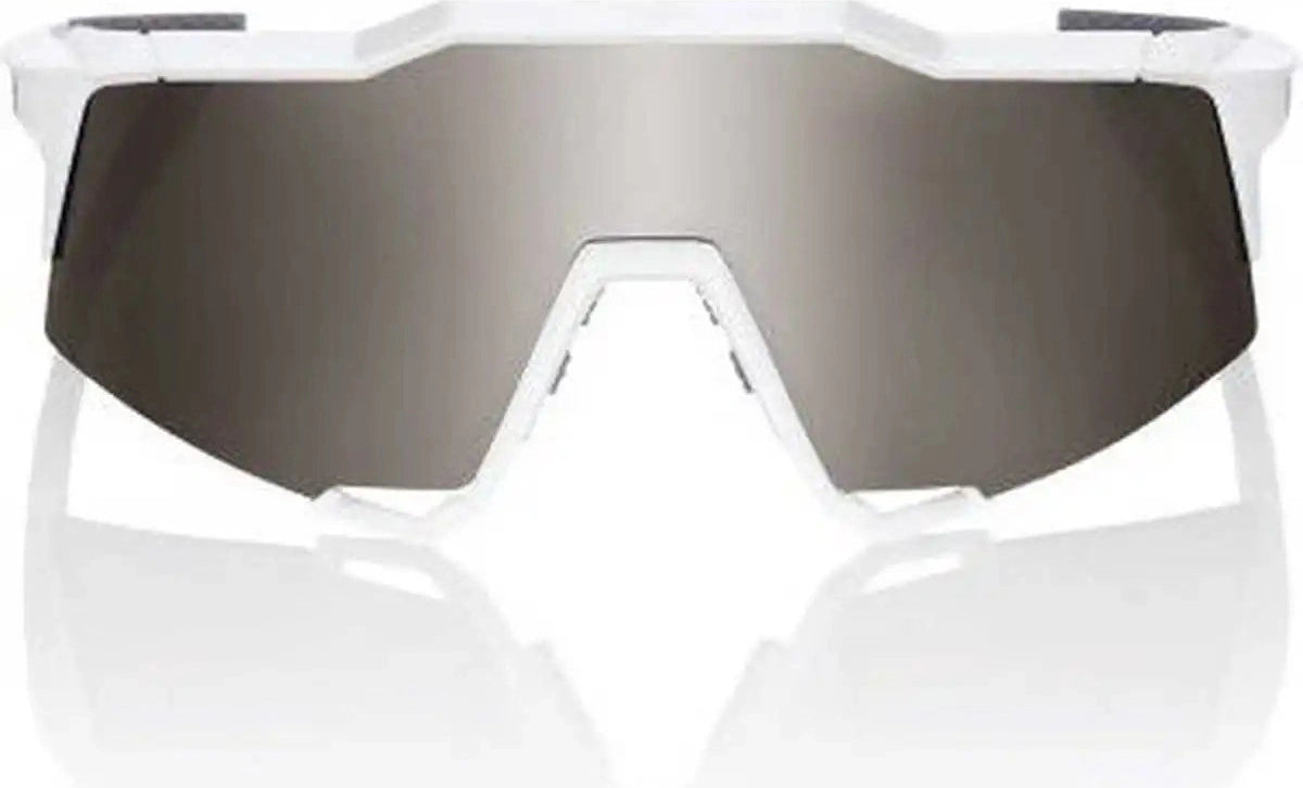 100% 60007-00006 Speedcraft Sunglasses Matte White with Hiper Silver Lens - Adult