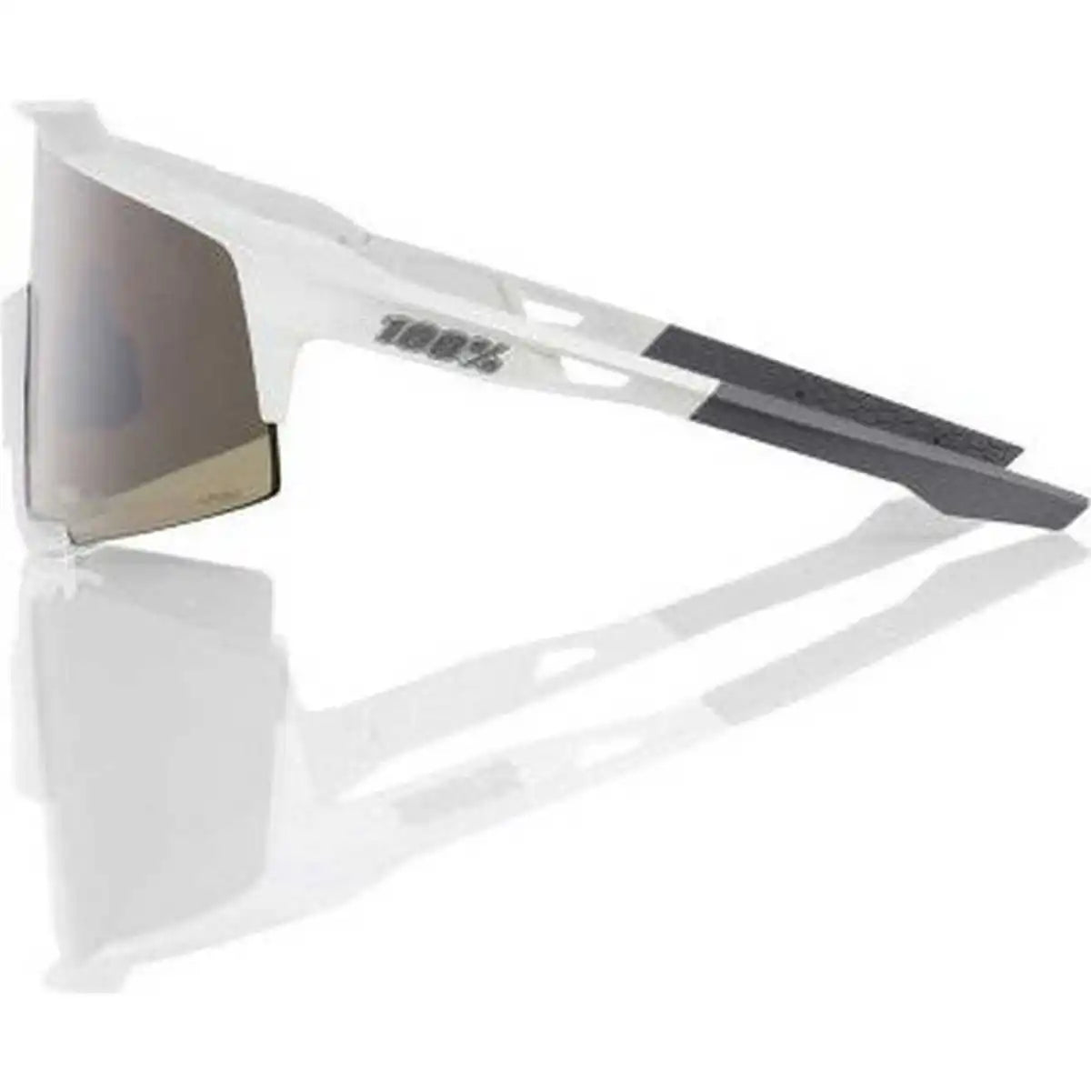 100% 60007-00006 Speedcraft Sunglasses Matte White with Hiper Silver Lens - Adult