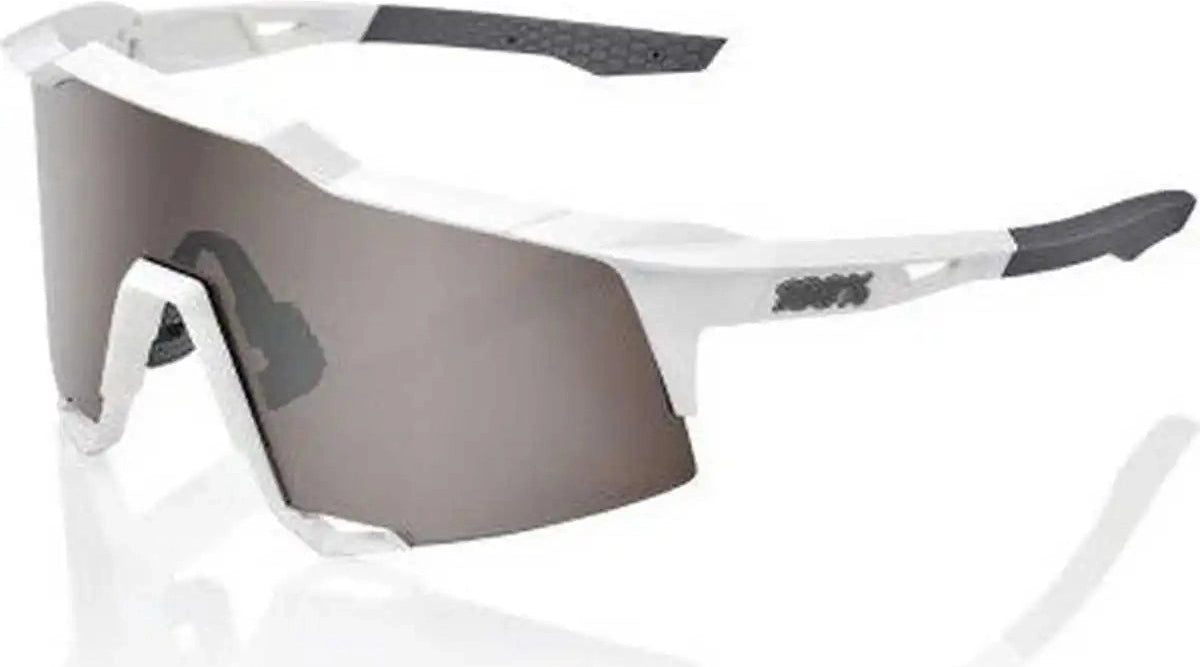 100% 60007-00006 Speedcraft Sunglasses Matte White with Hiper Silver Lens - Adult