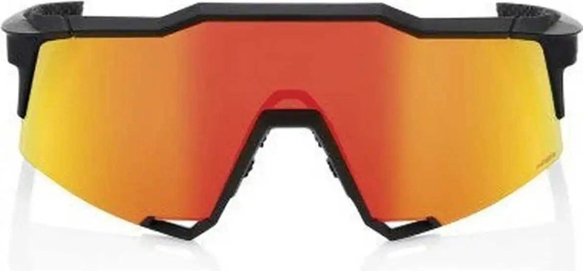 100% 60007-00008 Speedcraft Sunglasses Soft Tact Black with Hiper Red Lens - Adult