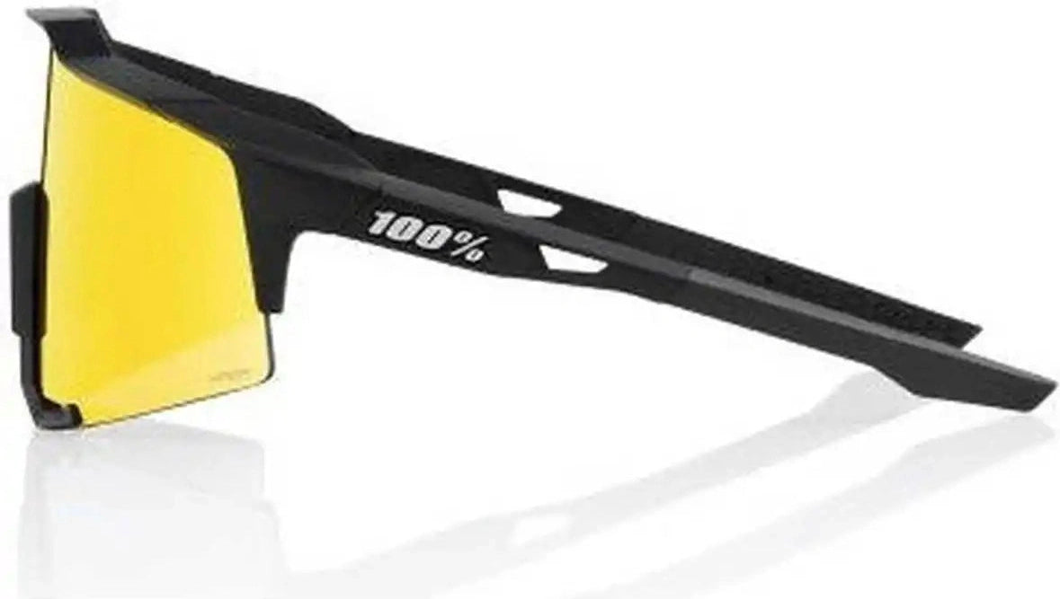 100% 60007-00008 Speedcraft Sunglasses Soft Tact Black with Hiper Red Lens - Adult