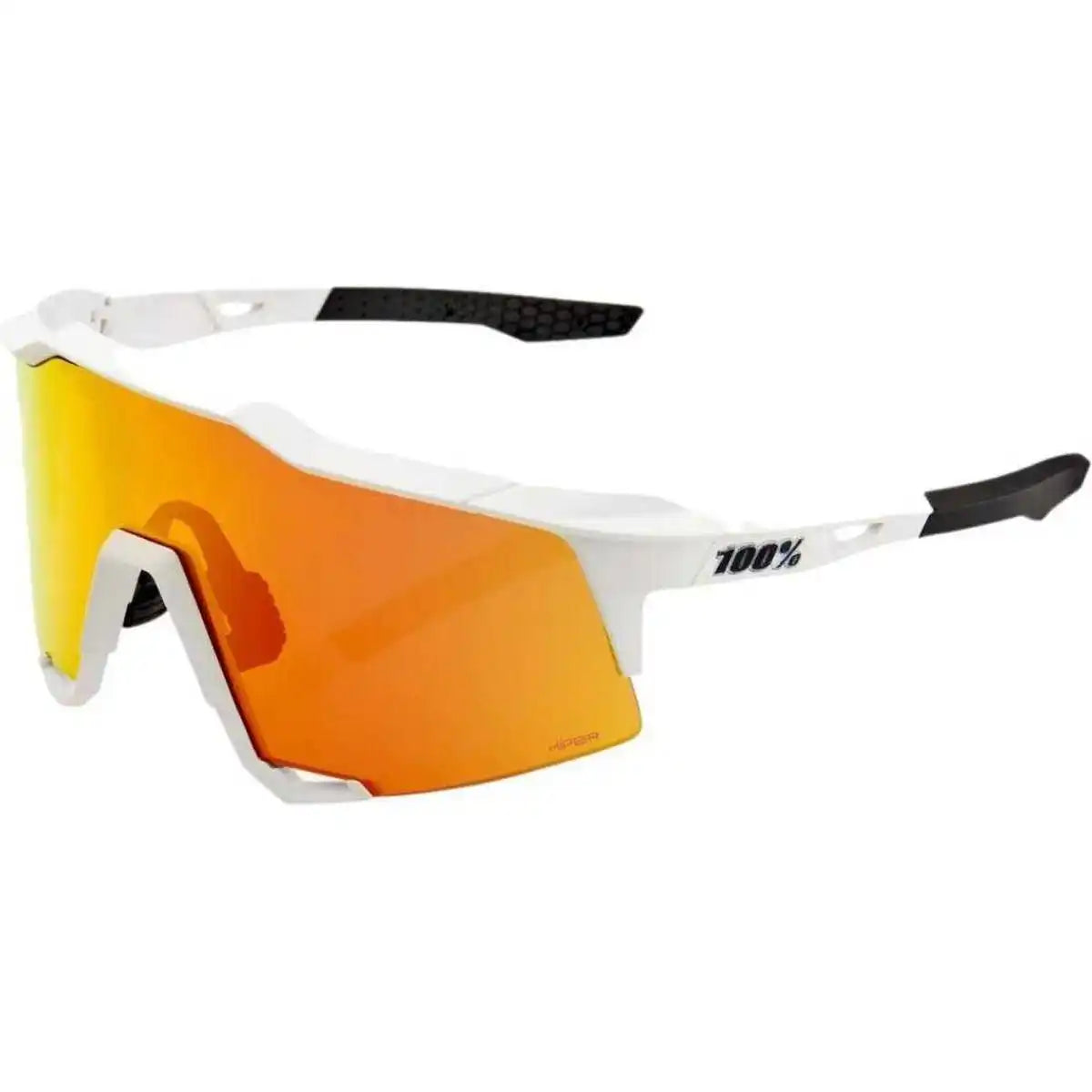 100% 60007-00009 Speedcraft Sunglasses Soft Tact off White with Hiper Red Mirror Lens - Adult
