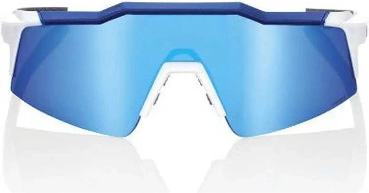 100% 60008-00003 Speedcraft Sl Sunglasses Matte White Metallic Blue with Hiper Lens - Adult