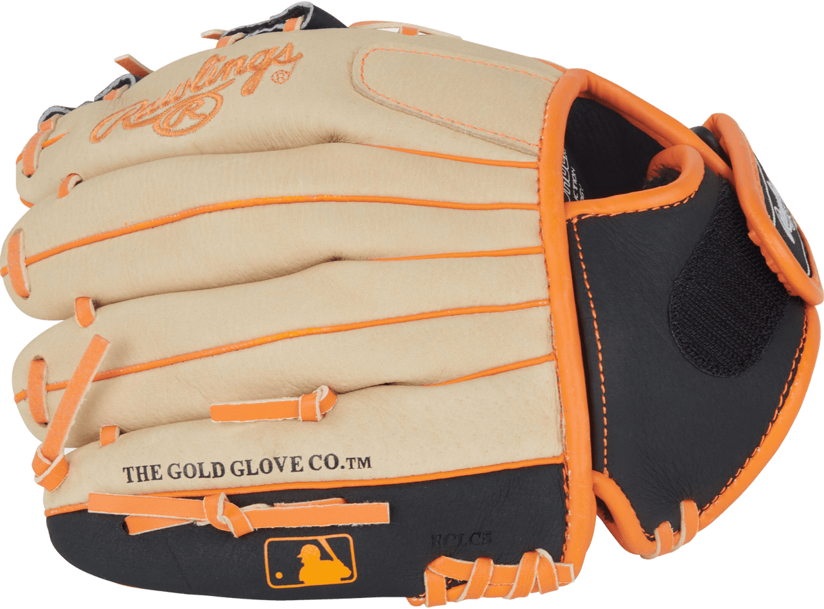 Rawlings Sure Catch  10.00" Jackson Holliday Baseball Utility Glove SC100JH - Camel Black Orange - HIT a Double - 4