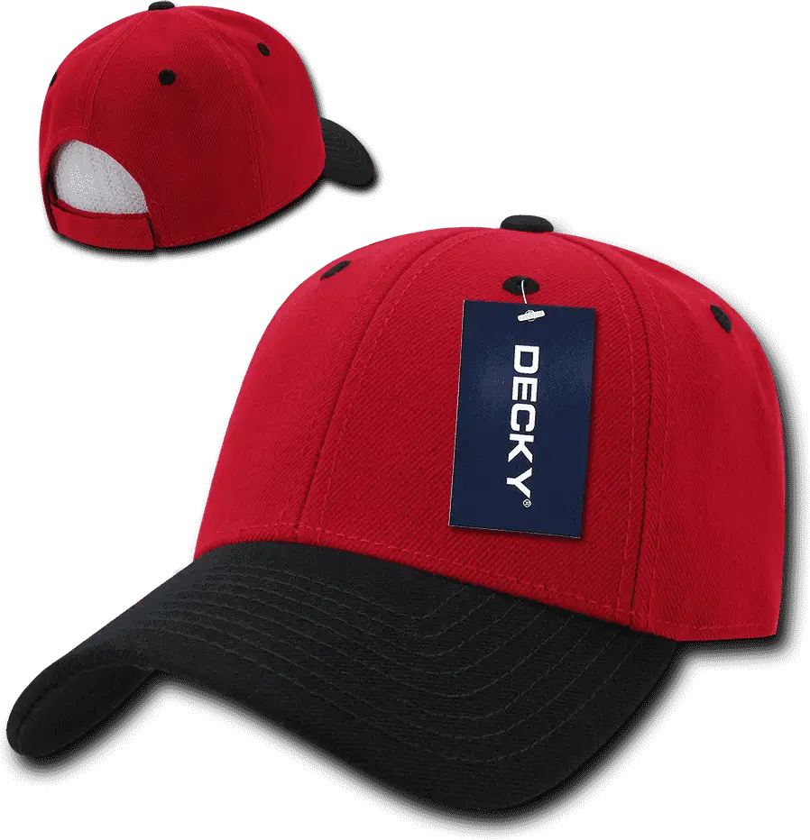 Decky 206 Low Structured Baseball Cap - White Red - one Size Fits Most
