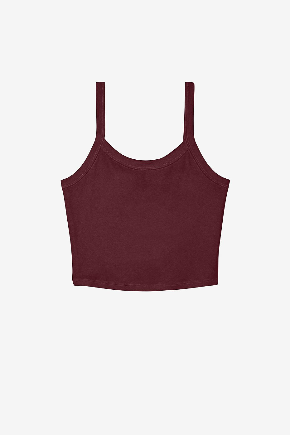 BELLA + CANVAS 1012C Women's Micro Rib Spaghetti Strap Tank - 1012 - Solid Maroon Blend (view 4)
