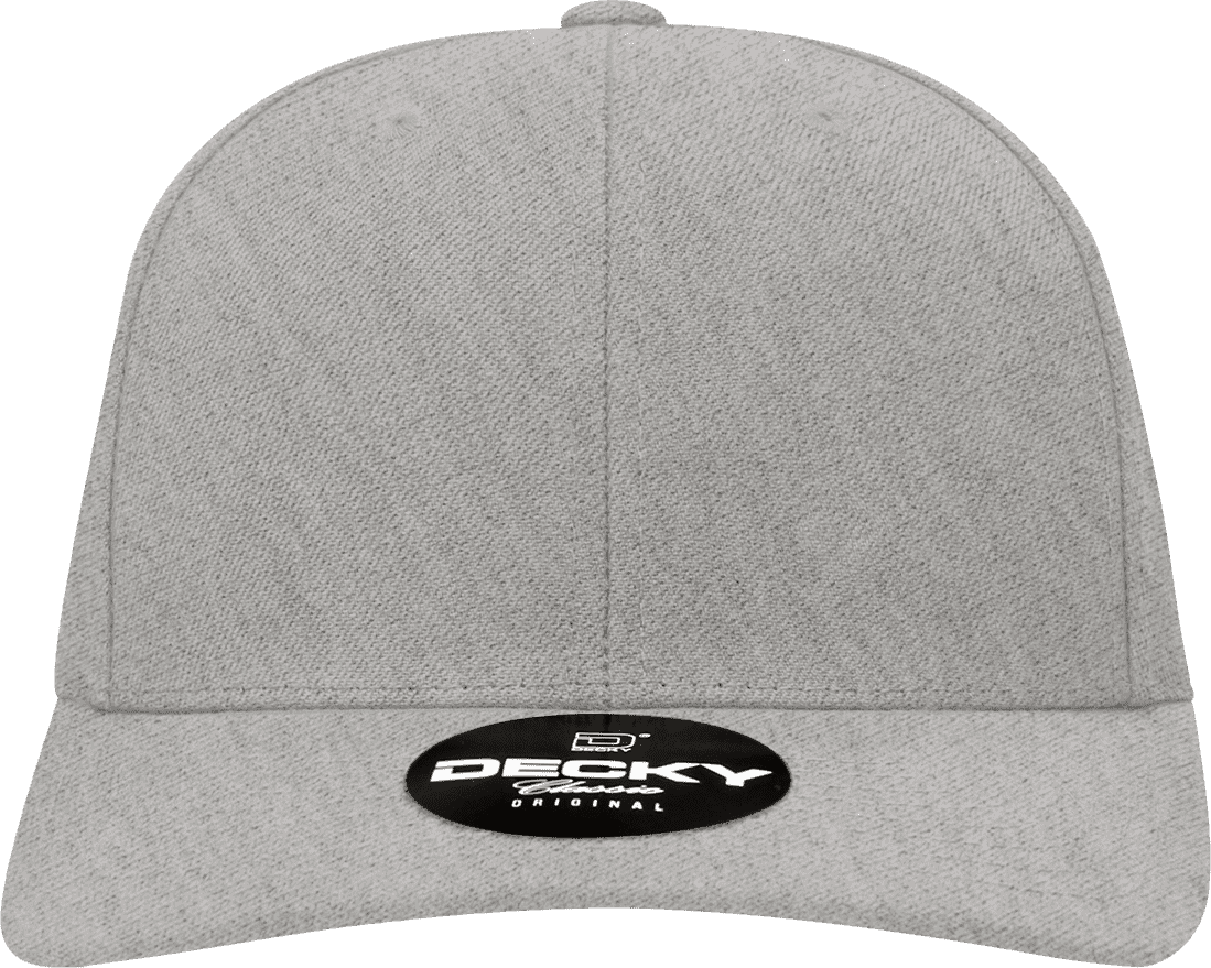 Decky 1015 Curved Bill Baseball Cap - Heather Gray - one Size Fits Most