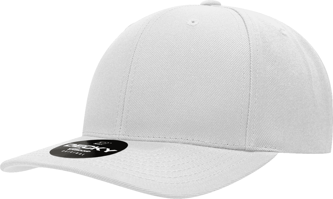 Decky 1015 Curved Bill Baseball Cap - White - one Size Fits Most