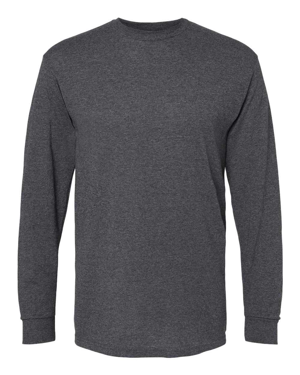 M&amp;O 4820 Gold Soft Touch Long Sleeve T-Shirt - Dark Heather - HIT a Double - 1