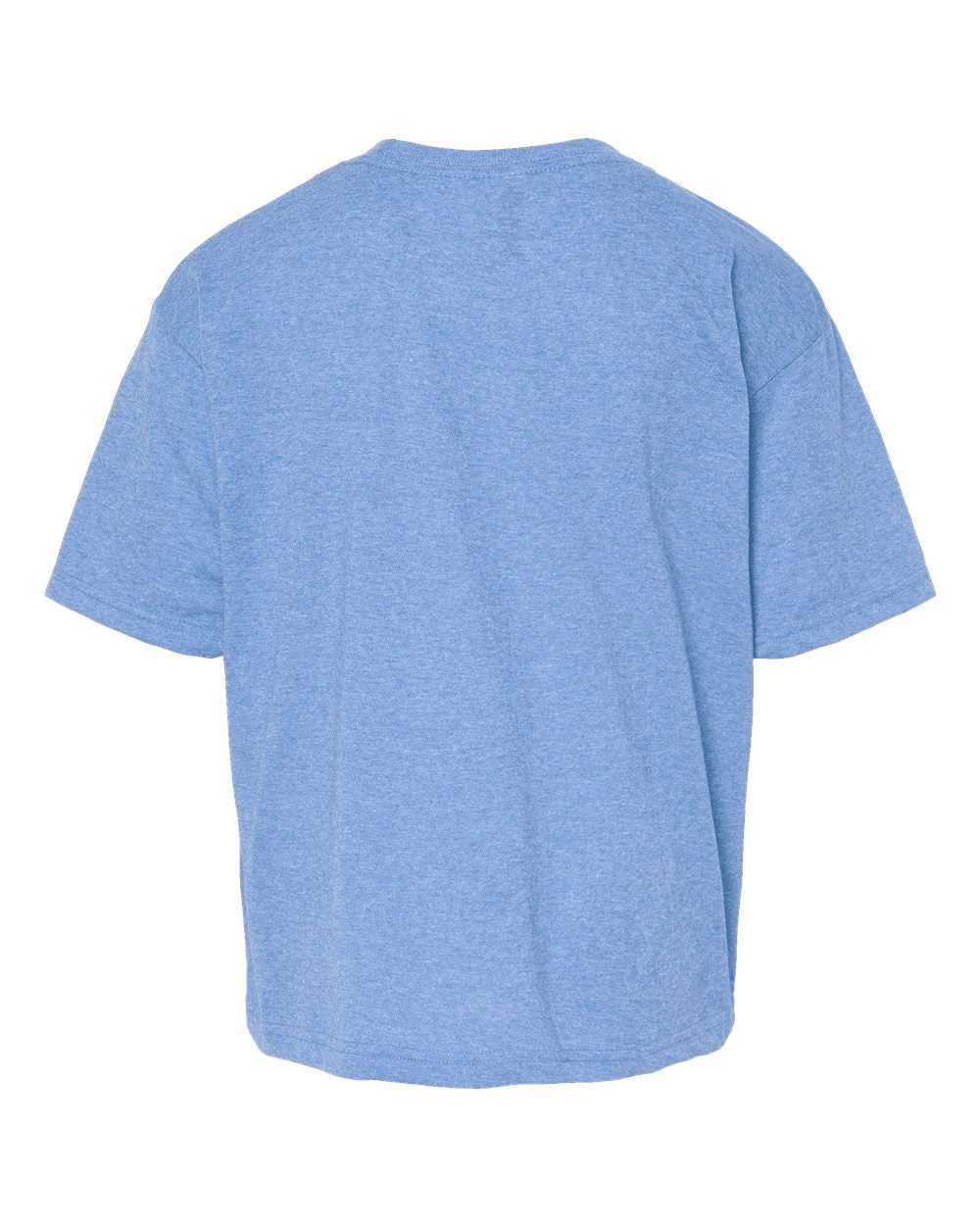 M&amp;O 4850 Youth Gold Soft Touch T-Shirt - Light Blue Heather - HIT a Double - 5