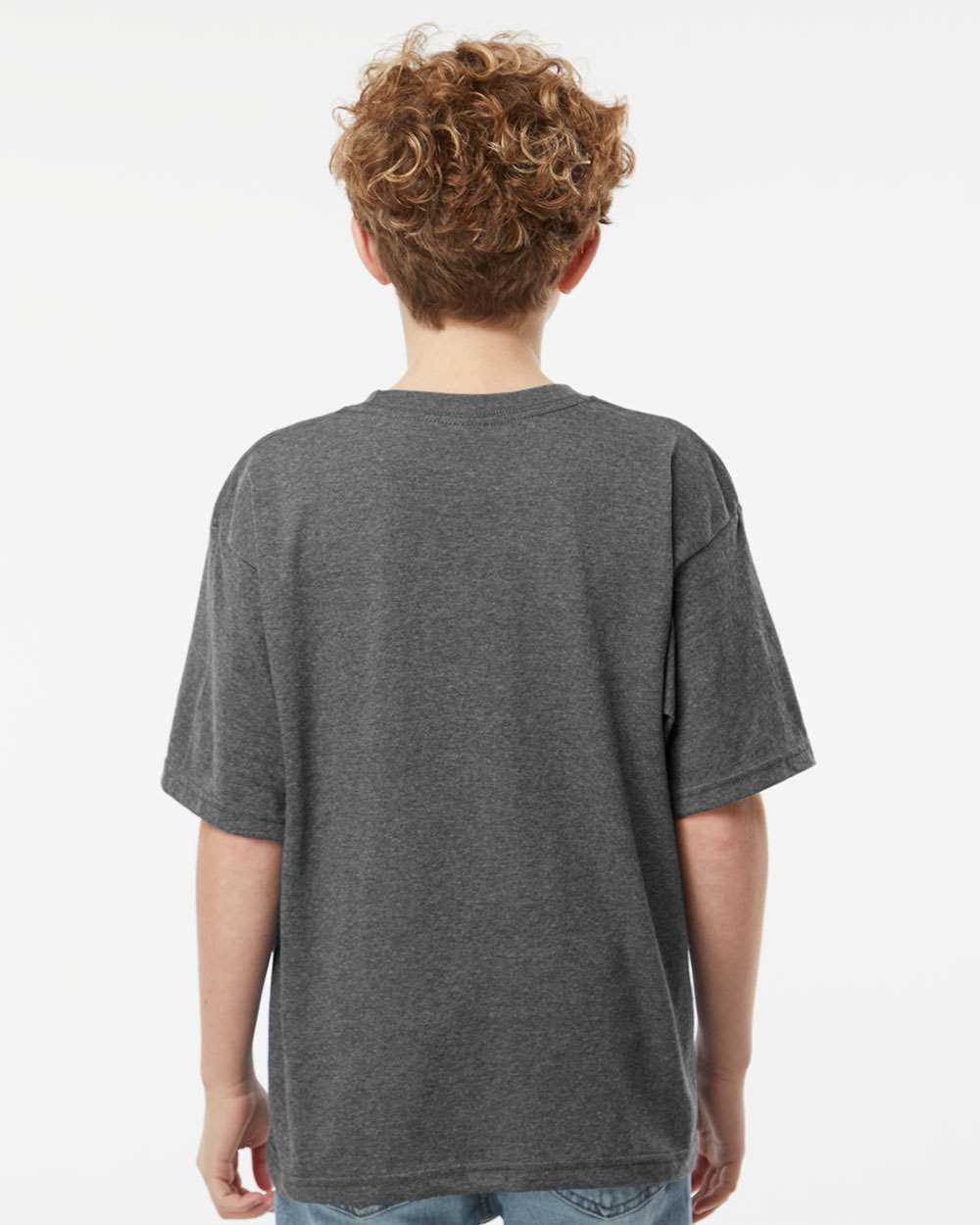 M&amp;O 4850 Youth Gold Soft Touch T-Shirt - Dark Heather - HIT a Double - 4
