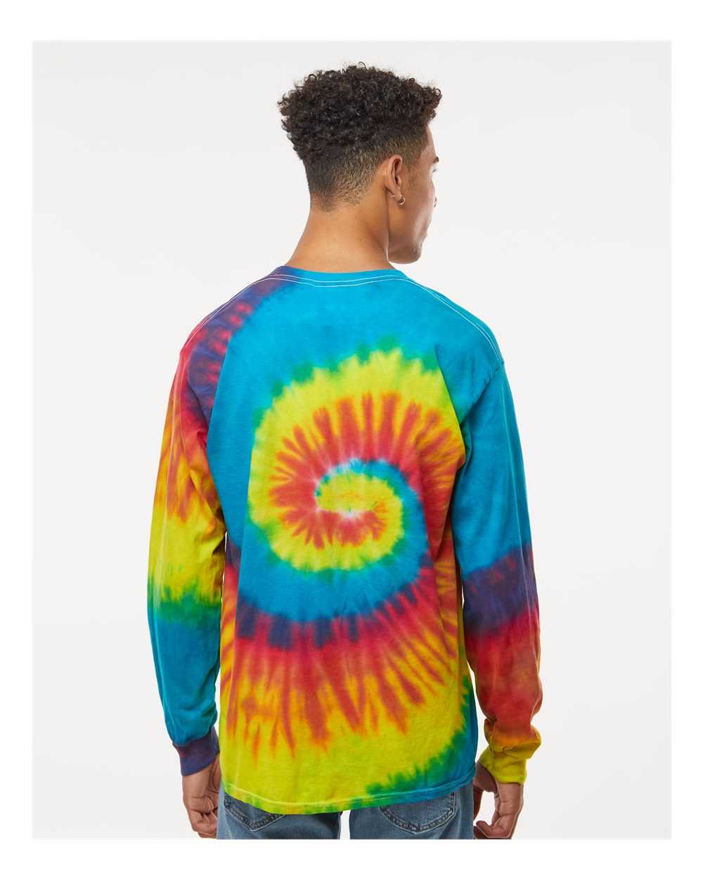 Colortone 2000 Tie-Dyed Long Sleeve T-Shirt - Reactive Rainbow - HIT a Double - 4