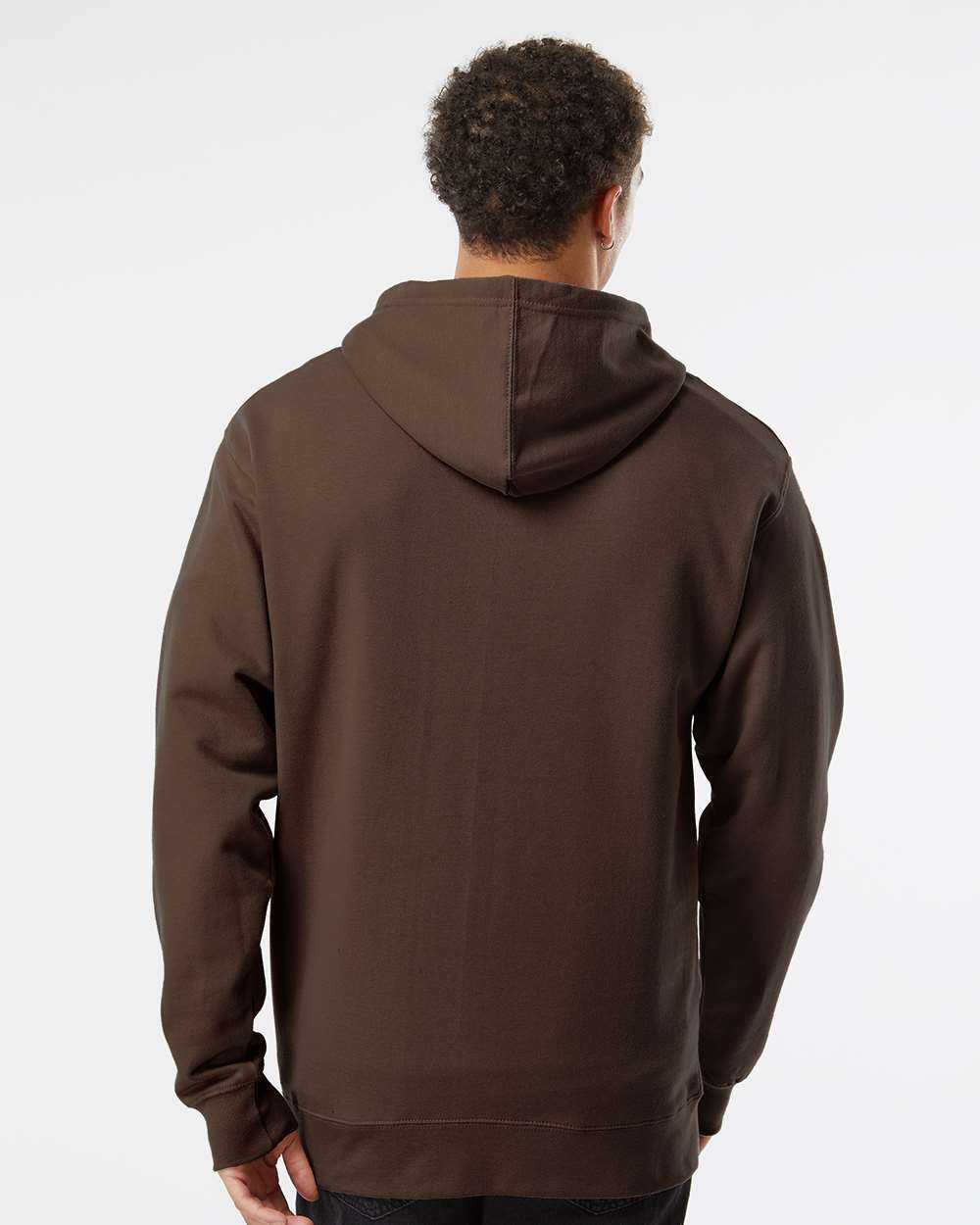Independent Trading Co SS4500 Midweight Hooded Sweatshirt - Brown - HIT a Double - 5