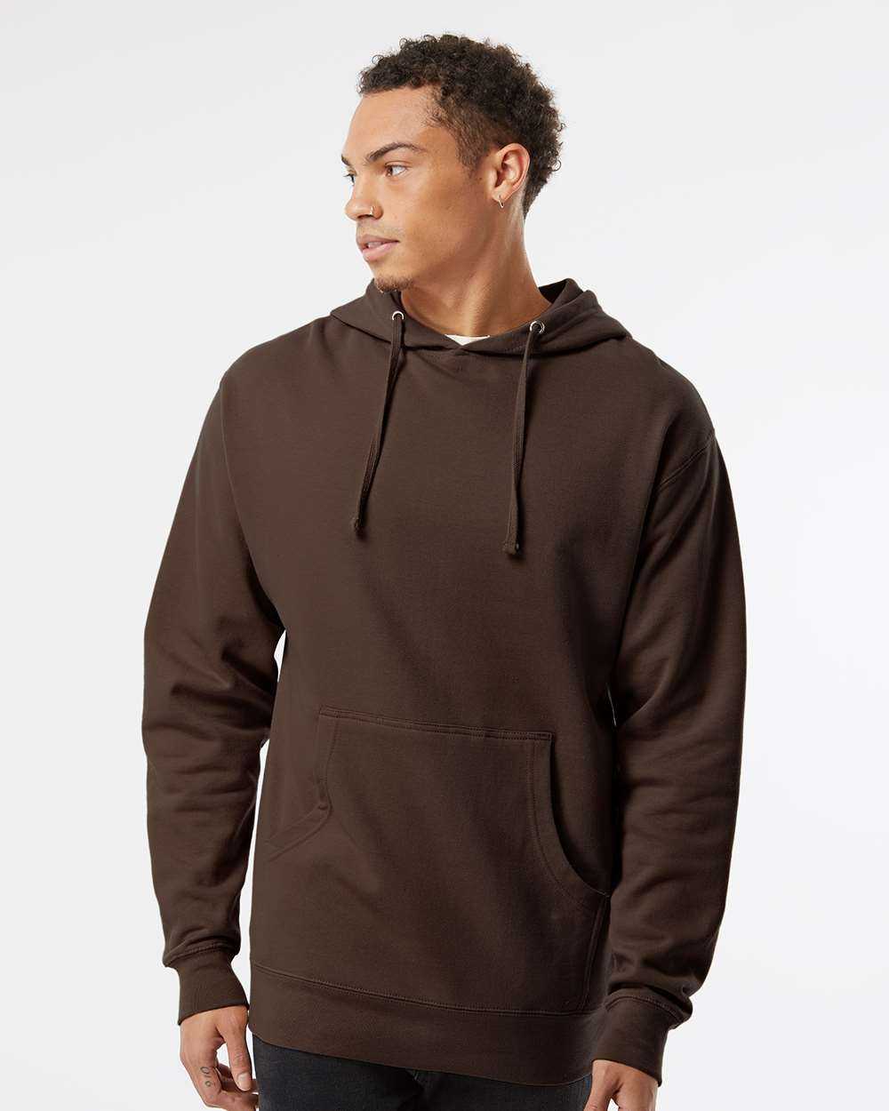 Independent Trading Co SS4500 Midweight Hooded Sweatshirt - Brown - HIT a Double - 3