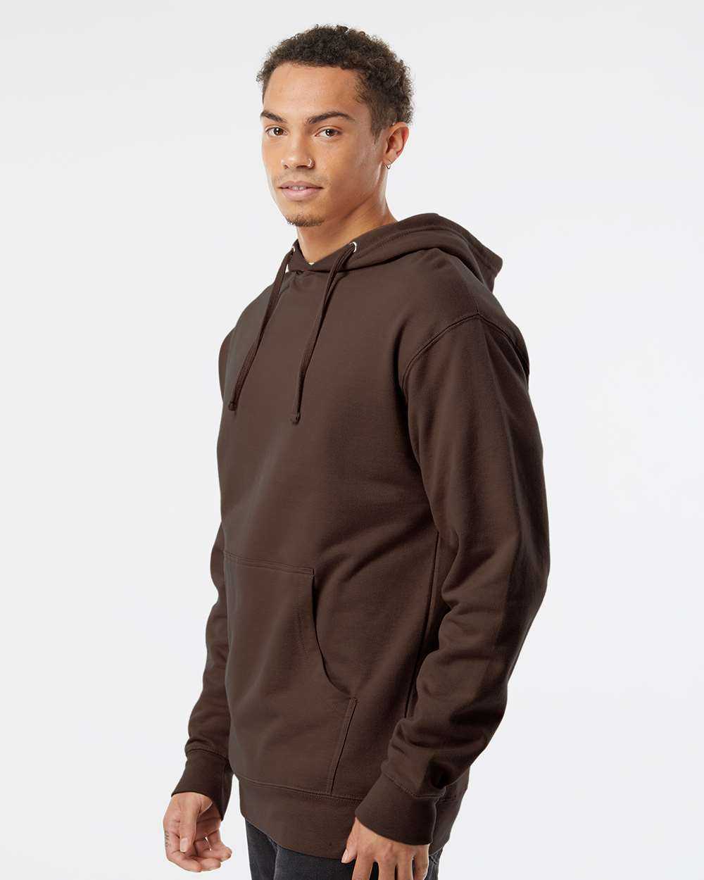 Independent Trading Co SS4500 Midweight Hooded Sweatshirt - Brown - HIT a Double - 4