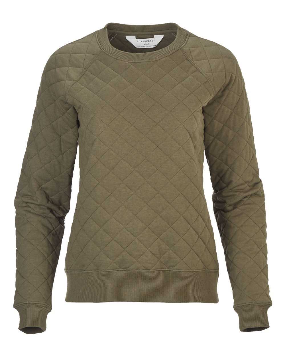 Boxercraft R08 Women's Quilted Pullover - Olive - HIT a Double - 1