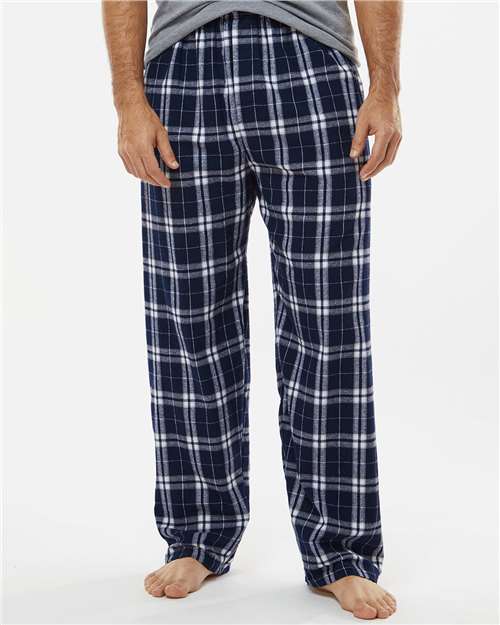 Boxercraft BM6624 Harley Flannel Pants - Navy  Silver Plaid