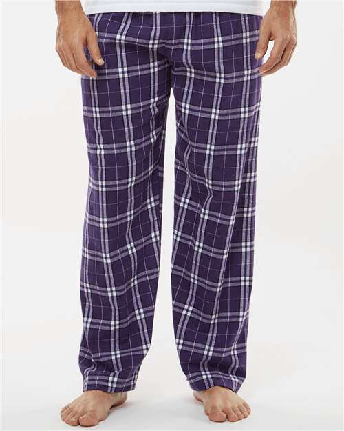 Boxercraft BM6624 Harley Flannel Pants - Purple  White Plaid