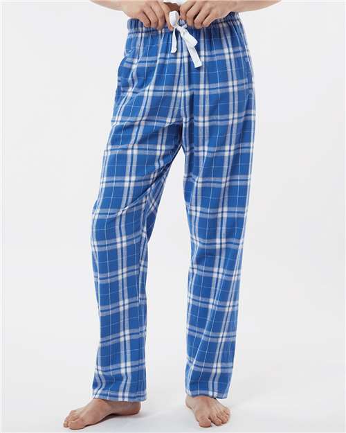 Boxercraft BW6620 Women's Haley Flannel Pants - Royal  Silver Plaid