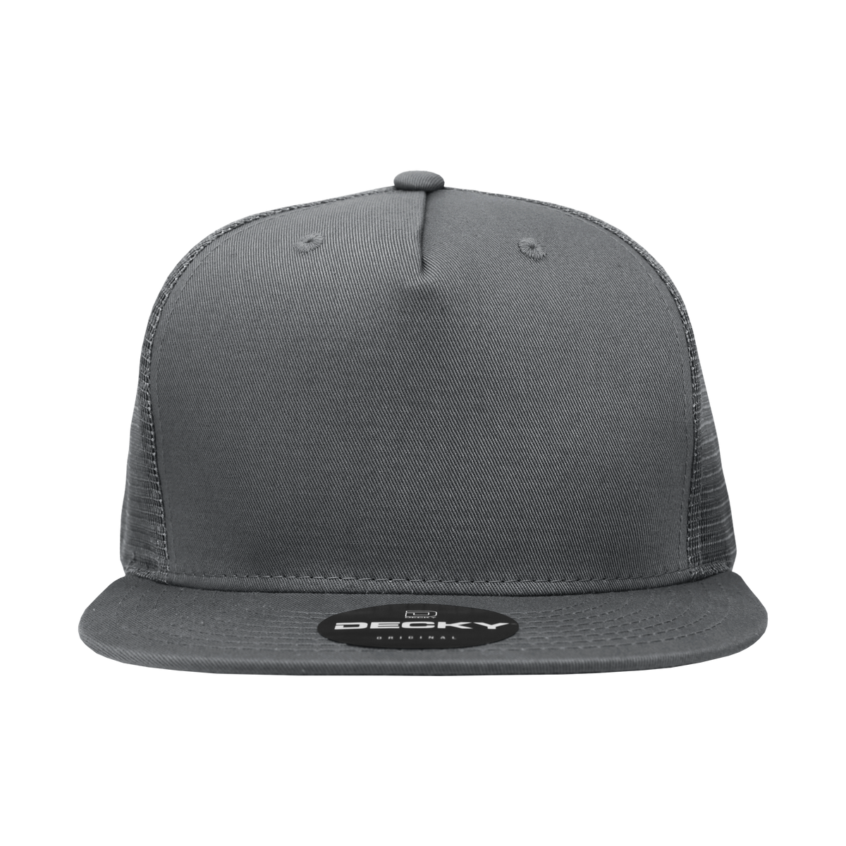 Decky 1040 Classic 5 Panel Cot. Trucker Cap - Charcoal
