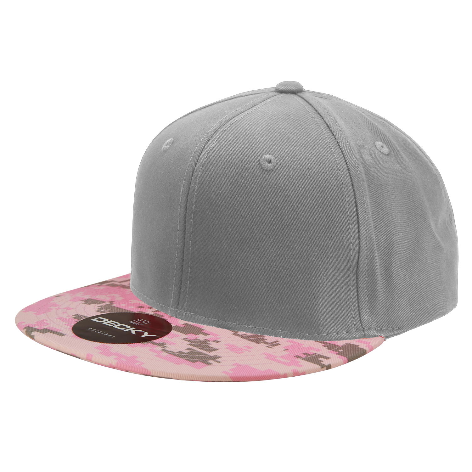 Decky 1047 Digital Camo Snapback Cap - Pkd Grey