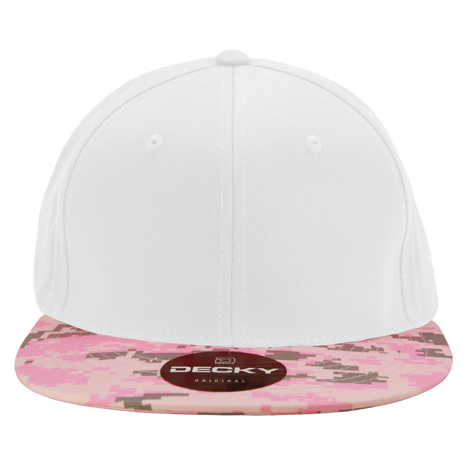 Decky 1047 Digital Camo Snapback Cap - Pkd White