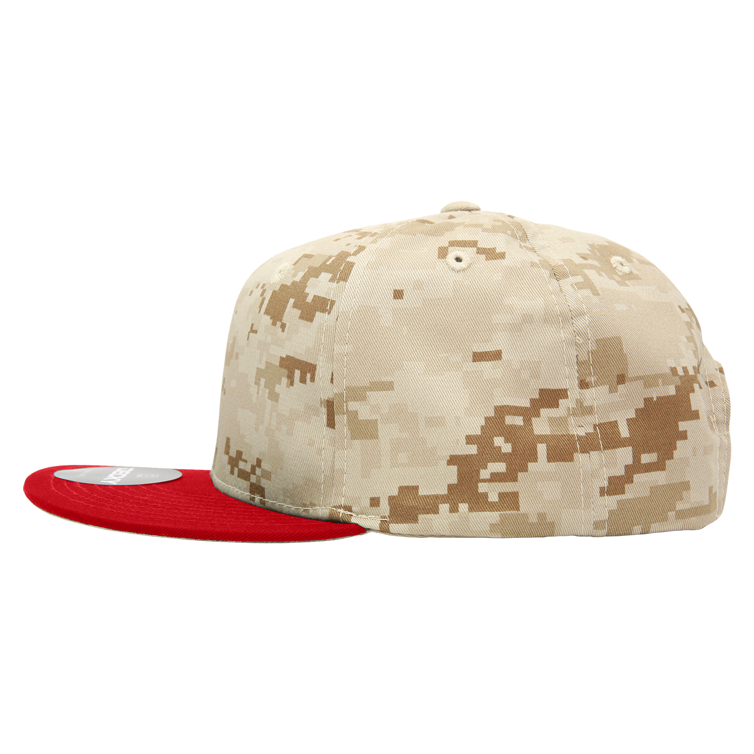 Decky 1047 Digital Camo Snapback Cap - Red Desert