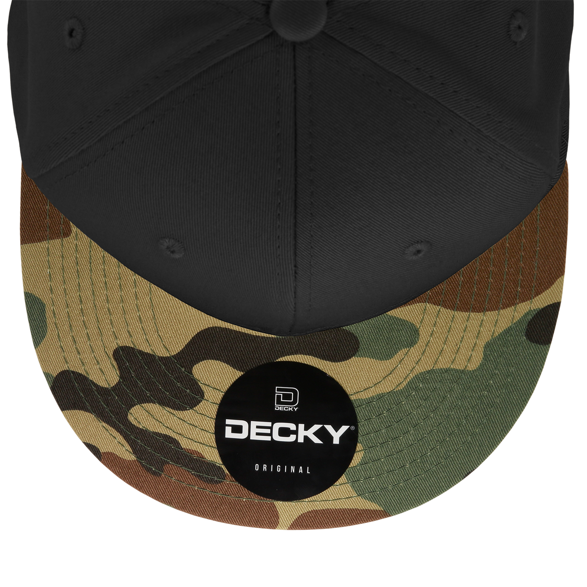 Decky 1047 Digital Camo Snapback Cap - Woodland Black