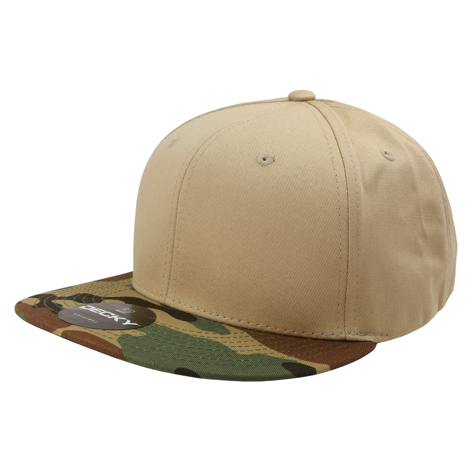 Decky 1047 Digital Camo Snapback Cap - Woodland Khaki