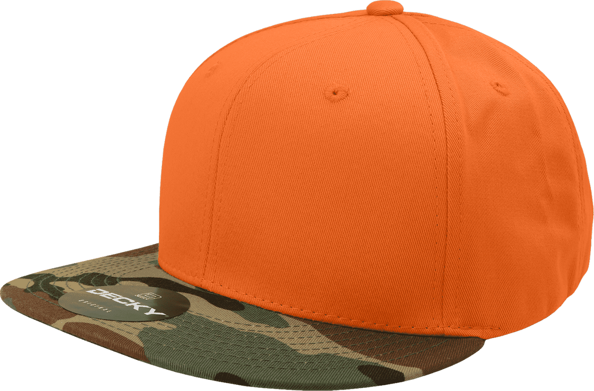 Decky 1047 Digital Camo Snapback Cap - Woodland Orange - HIT a Double - 1