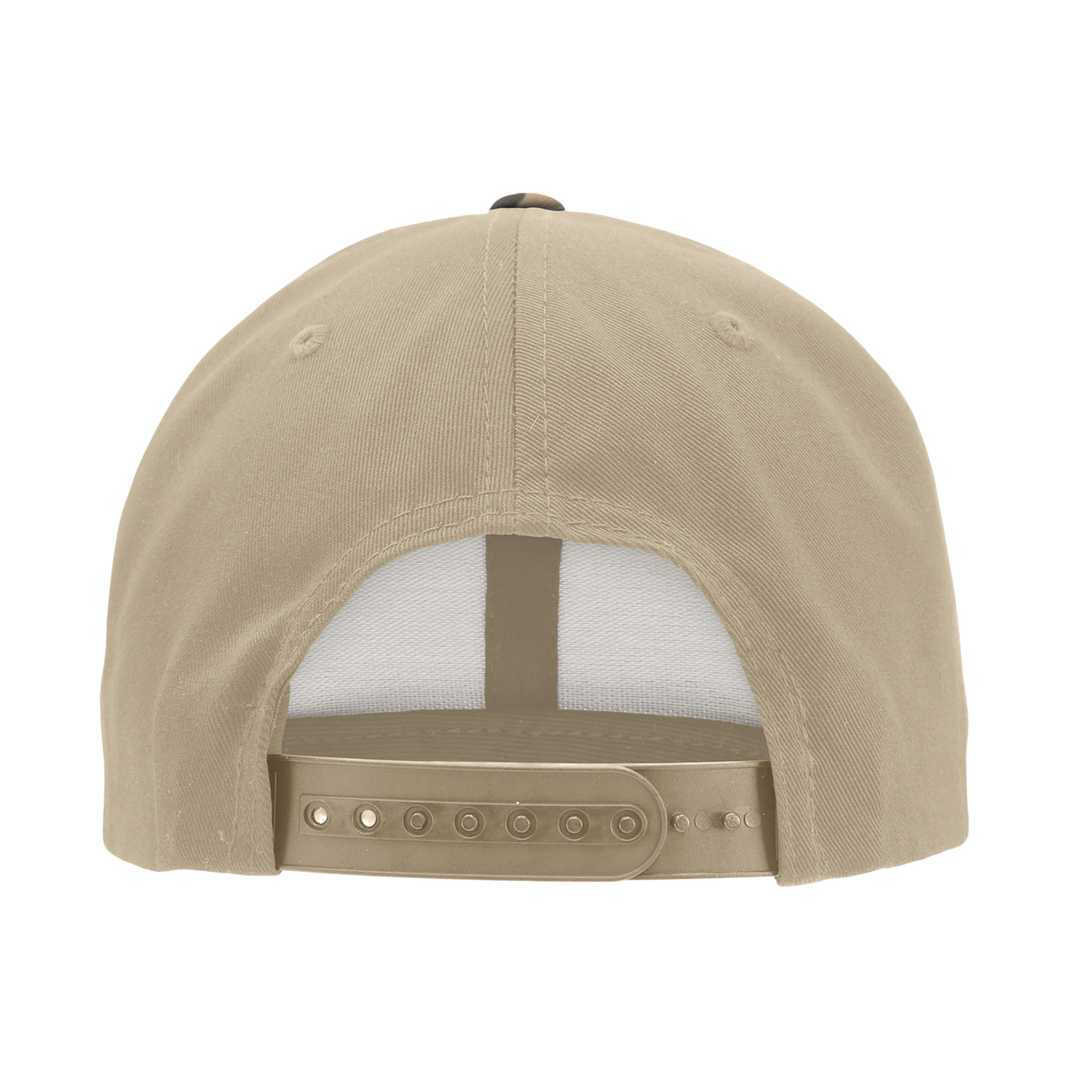 Decky 1048 Camo Curve Bill Baseball Cap - Woodland Khaki