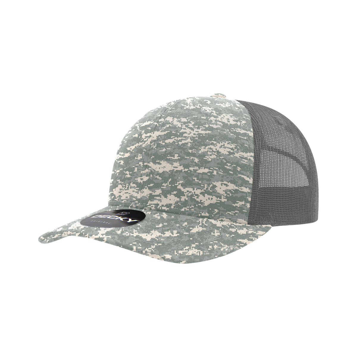 Decky 1054 Cotton Curve Billl Trucker Cap - Acu Dark Grey (rip-stop)
