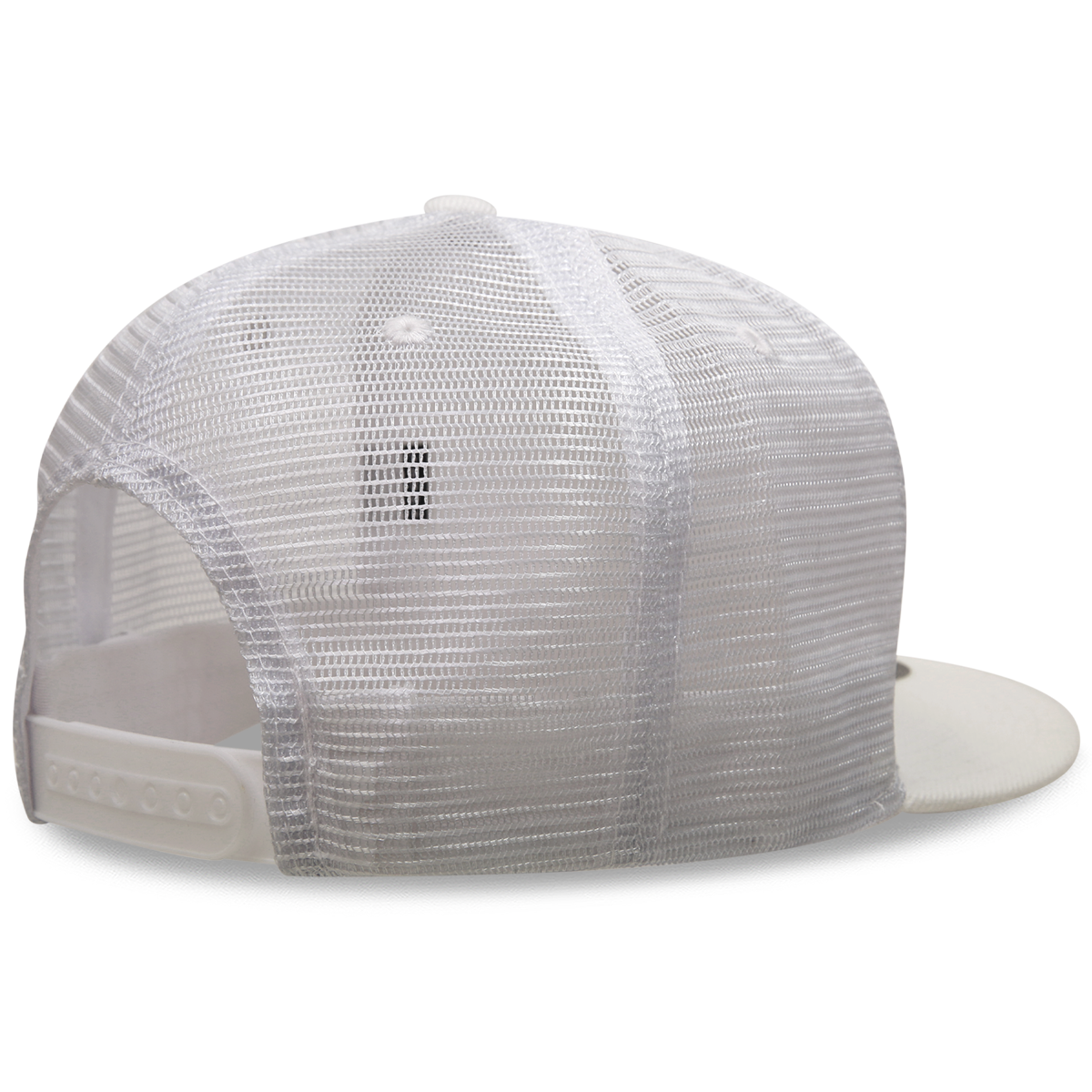 Decky 1063 10 Panel Flat Bill Trucker Cap - White